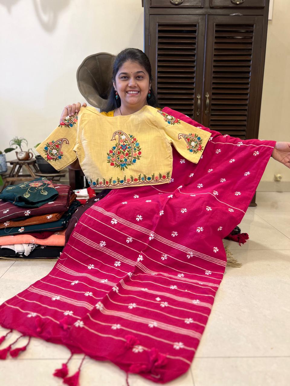 Saree with blouse combo