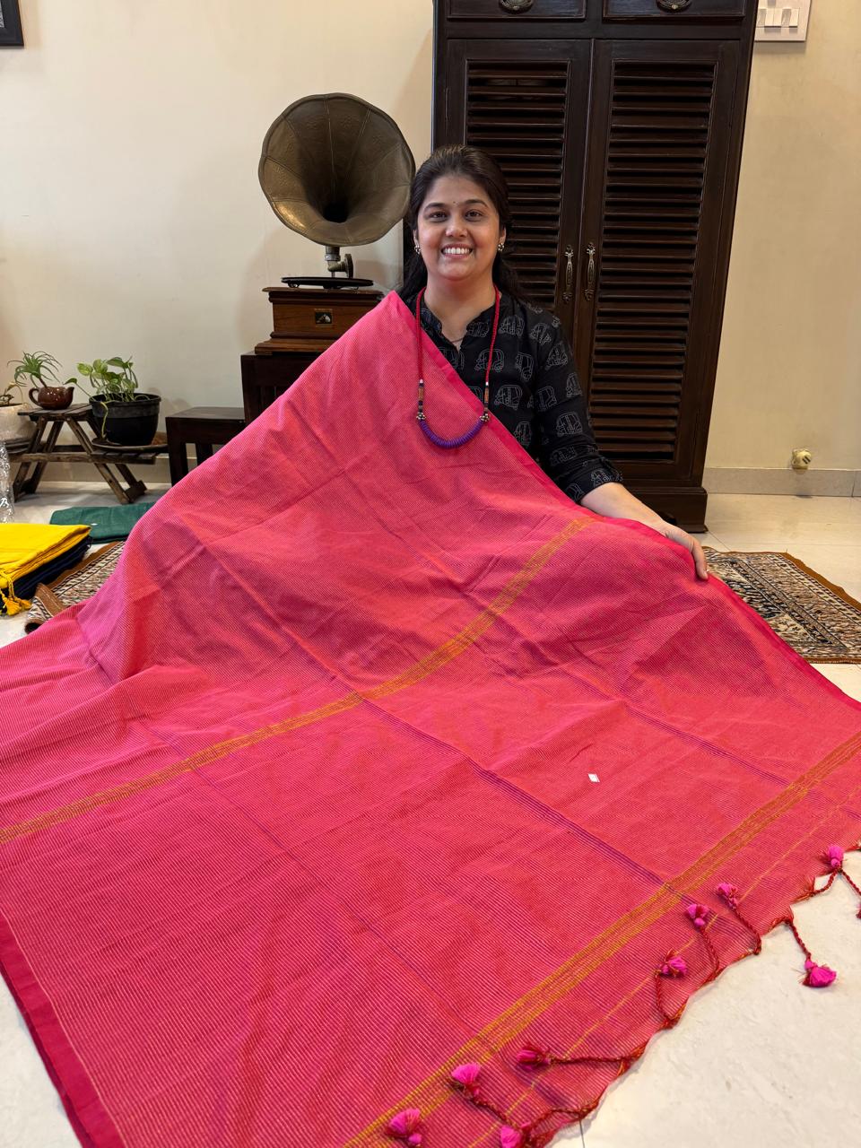 Plain Hand loom saree
