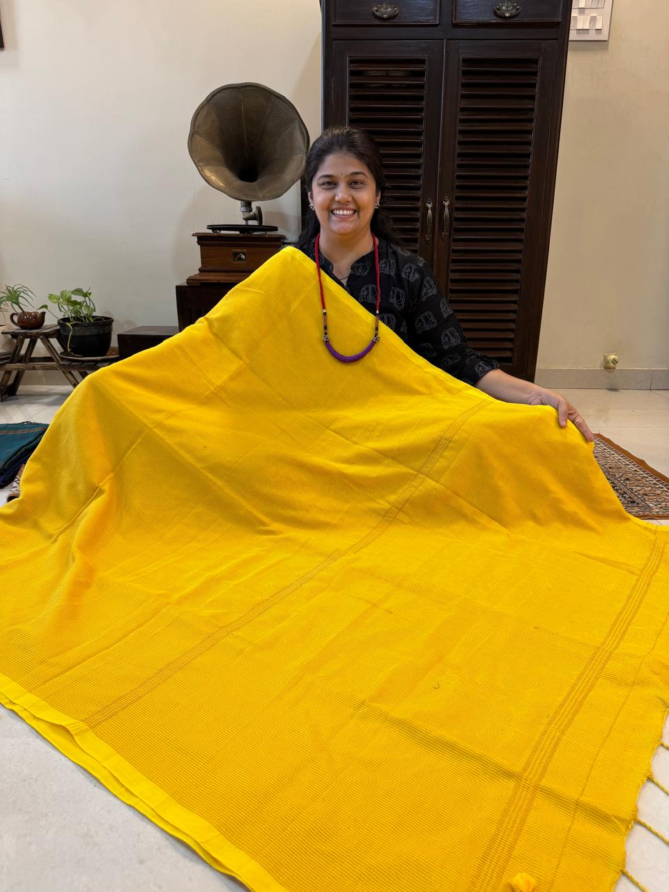 Plain Hand loom saree