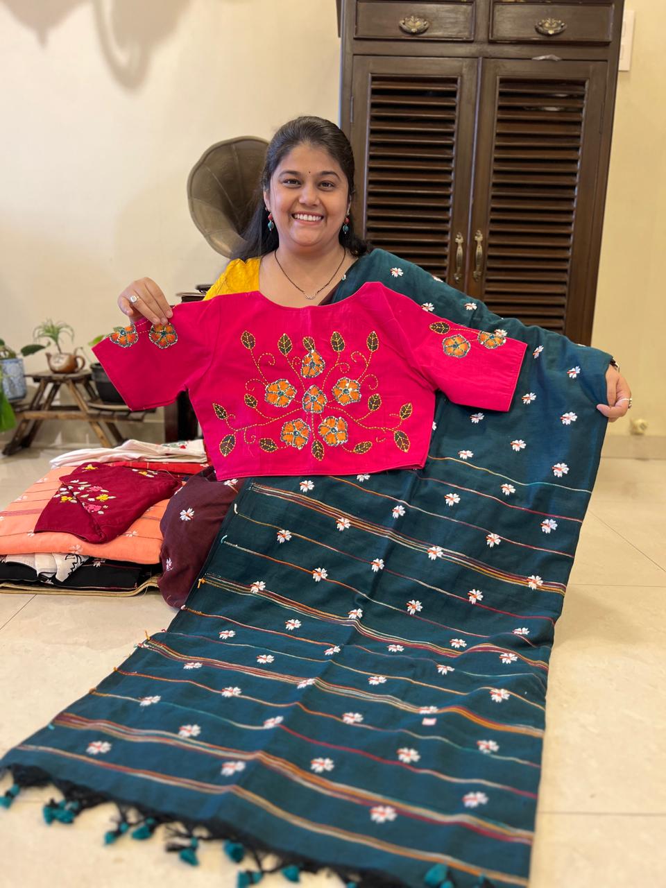 Saree with blouse combo