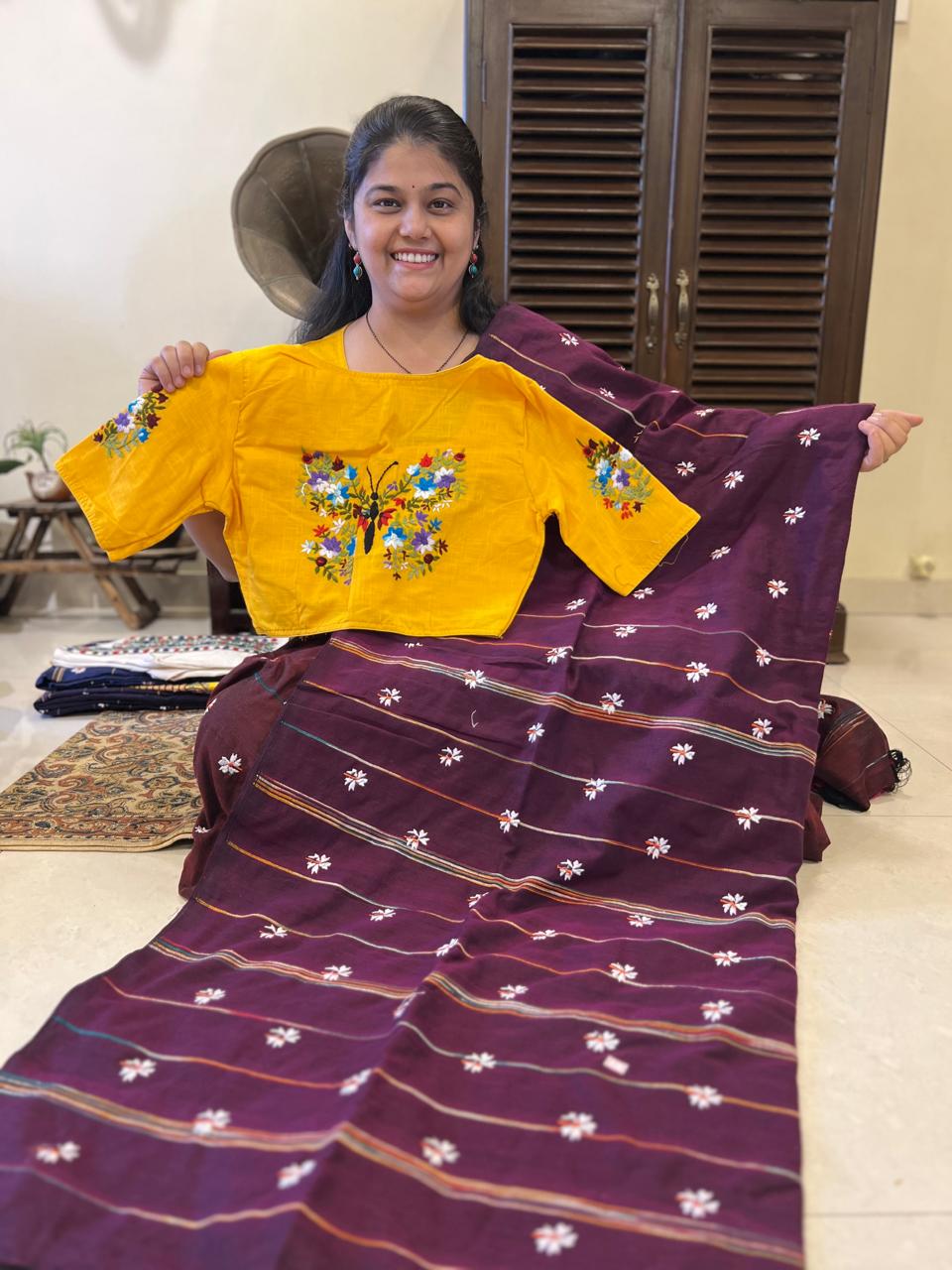 Saree with blouse combo