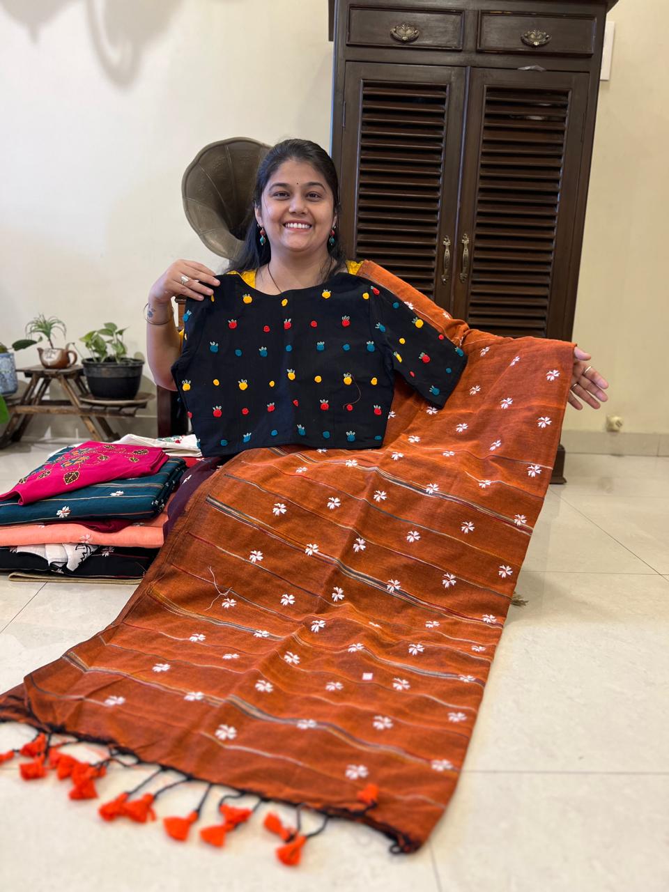 Saree with blouse combo